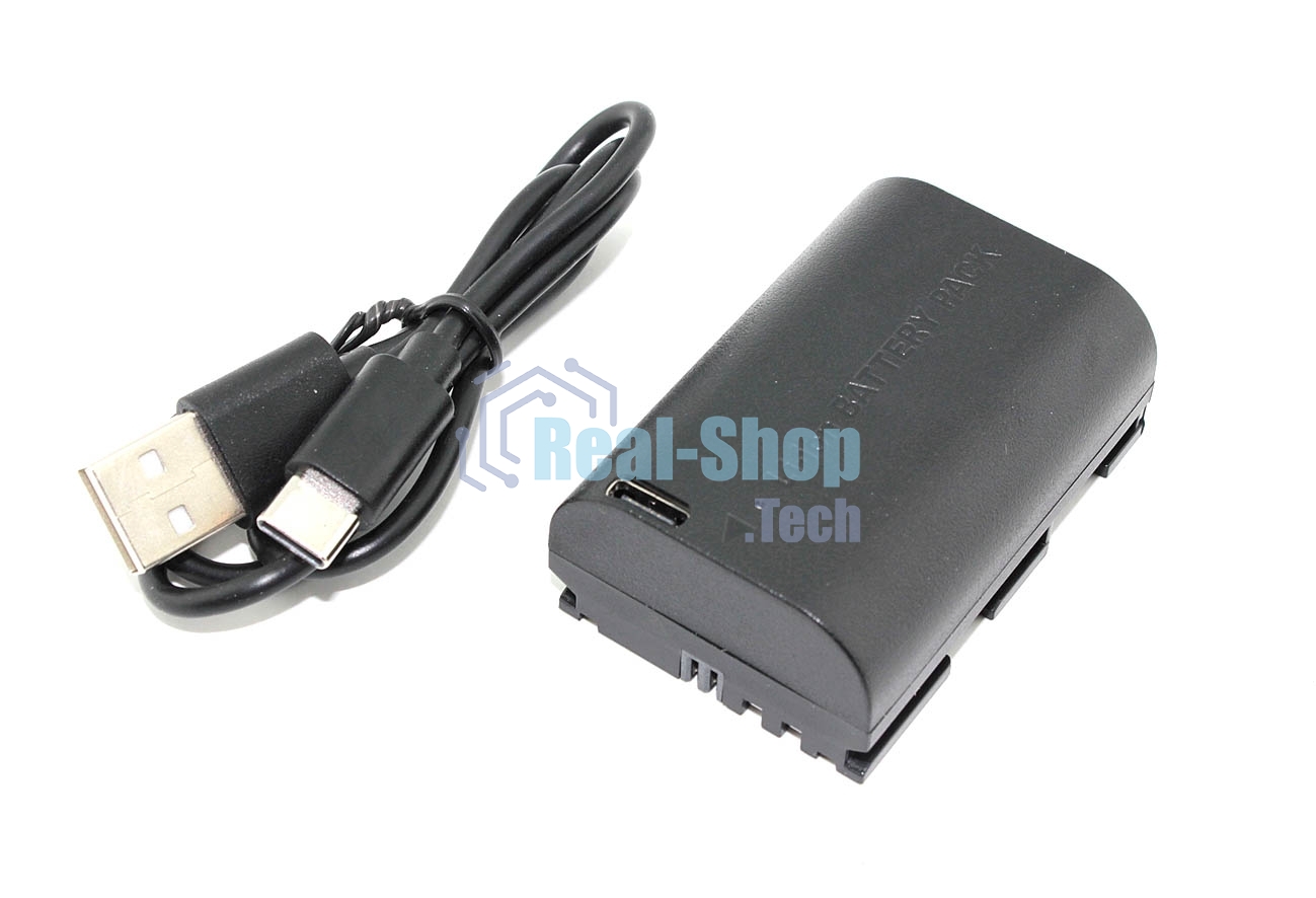 Аккумуляторная батарея для фотоаппарата Canon EOS 5D Mark II (LP-E6 Pro) USB Type-C 7.4V 1600mAh