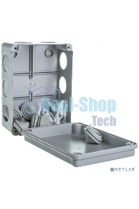 Коробка КМ41242 распаячная Iek UKO10-150-110-070-K41-55 для о/п 150х110х70 мм IP55 (RAL7035, 10 гермовводов)