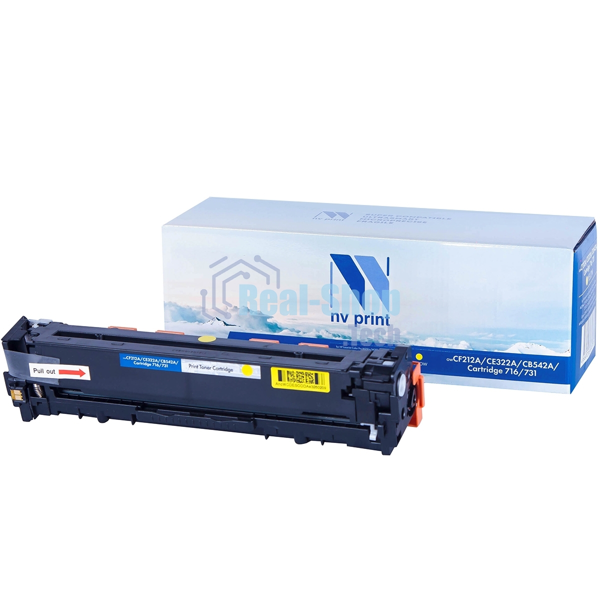Картридж лазерный NVPrint совместимый HP CF212A/CE322A/CB542A/Canon 716/731 Yellow для LaserJet Color Pro M251n/M251nw/M276n/M276nw/CP1525n/CP1525nw/CM1415fn/CM1415fnw/CP1215/CM1312/CM1312nfi/CP1215/Canon i-SENSYS LBP5050/LBP5050n/MF8030Cn/MF8040Cn/MF8050Cn/MF8080Cw/LBP-7100Cn/7110Cw (1600k)