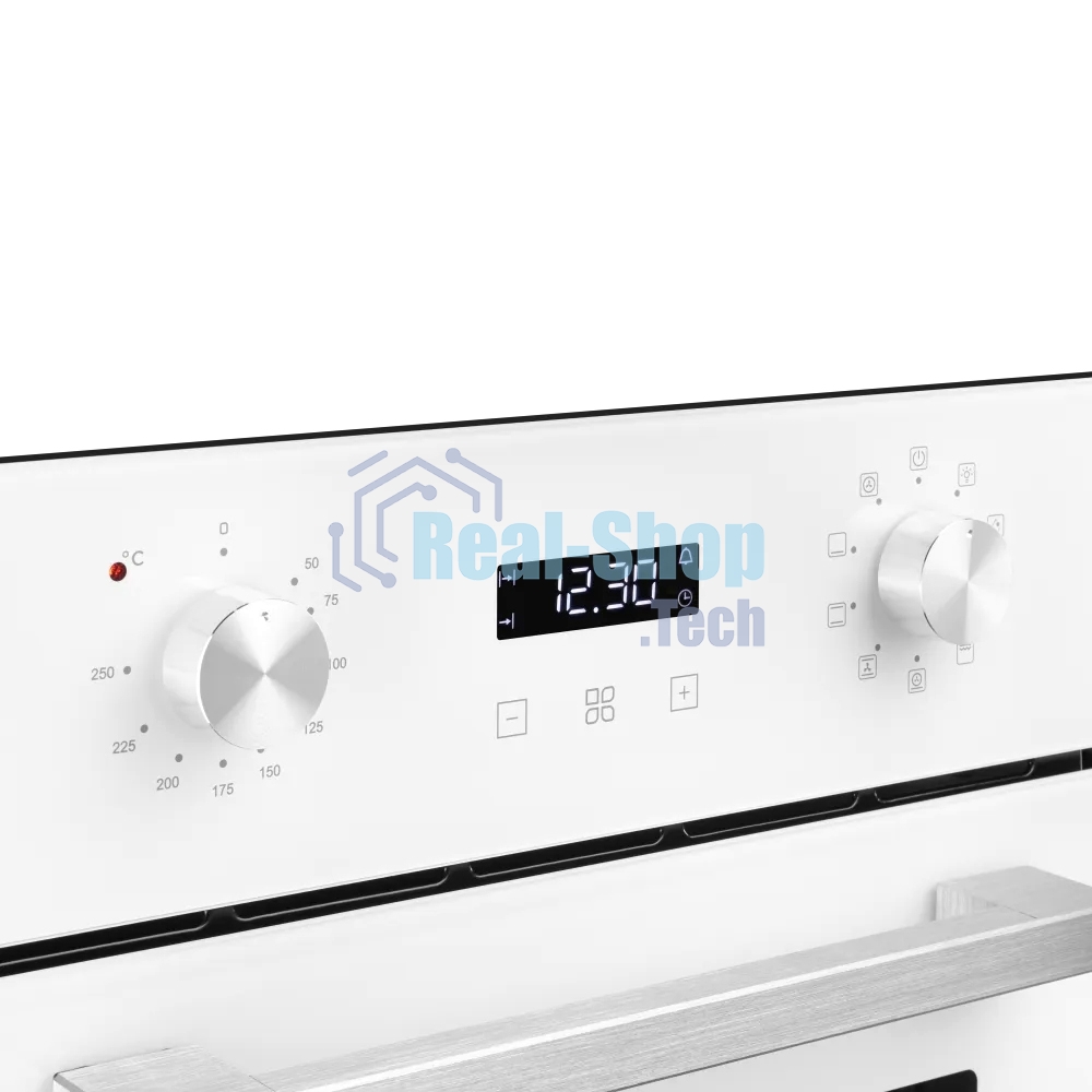 Духовой шкаф электрический Monsher MOE 4592 Blanc ширина 45 см, High-Tech, 50 л, гидролизная очистка, 9 режимов, белый