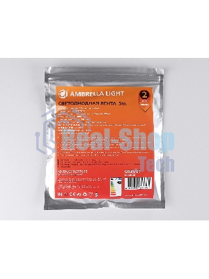 Светодиодная лента Ambrella light GS3001 2835 60Led/ 6W m/ 24V IP20 3000K/ 5000*8*1.2mm (2 конт.)
