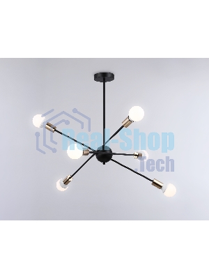Светильник Ambrella light TR80435/6 BK/GD черный/золото E27/6 max 60W D950*730
