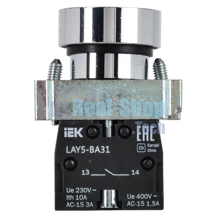 Кнопка LAY5-BA31 без подсветки зел. 1з IEK BBT60-BA-K06