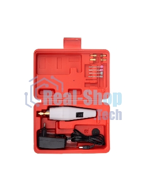 Дрель (гравер) Rexant 12000 об/мин, 12 Вт, 10 насадок, в кейсе