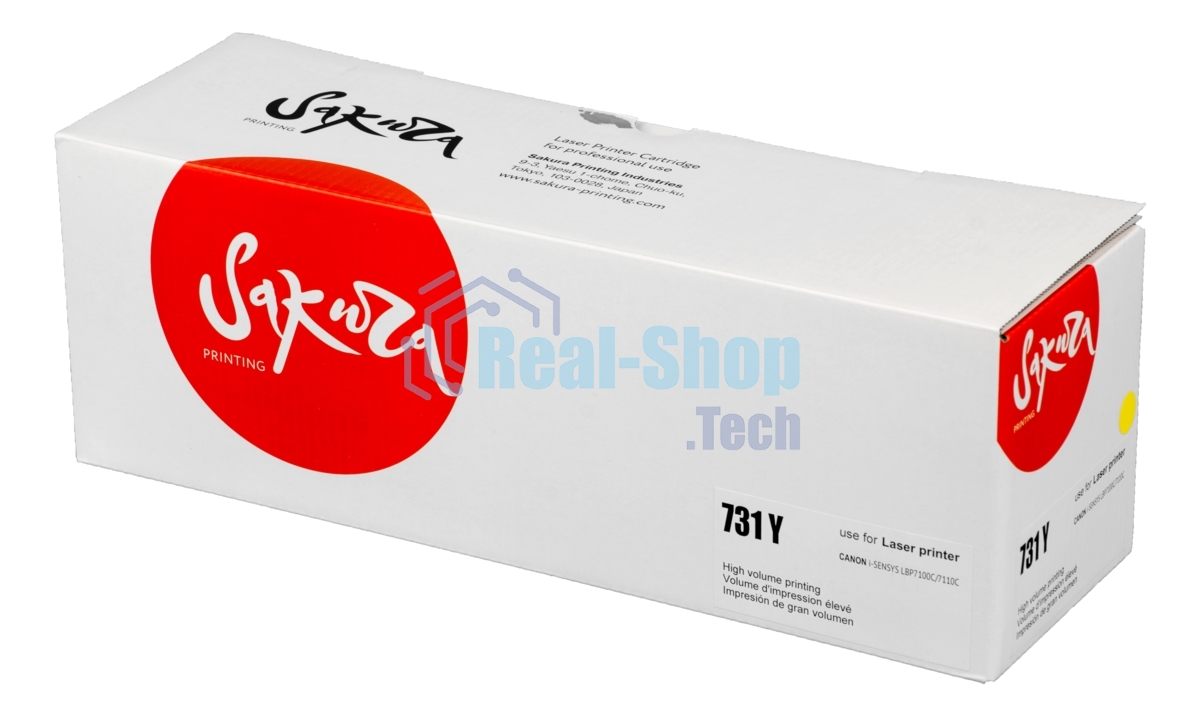 Картридж лазерный Sakura 731Y для Canon i-sensys LBP7100C/7110C, желтый, 1 500 к.