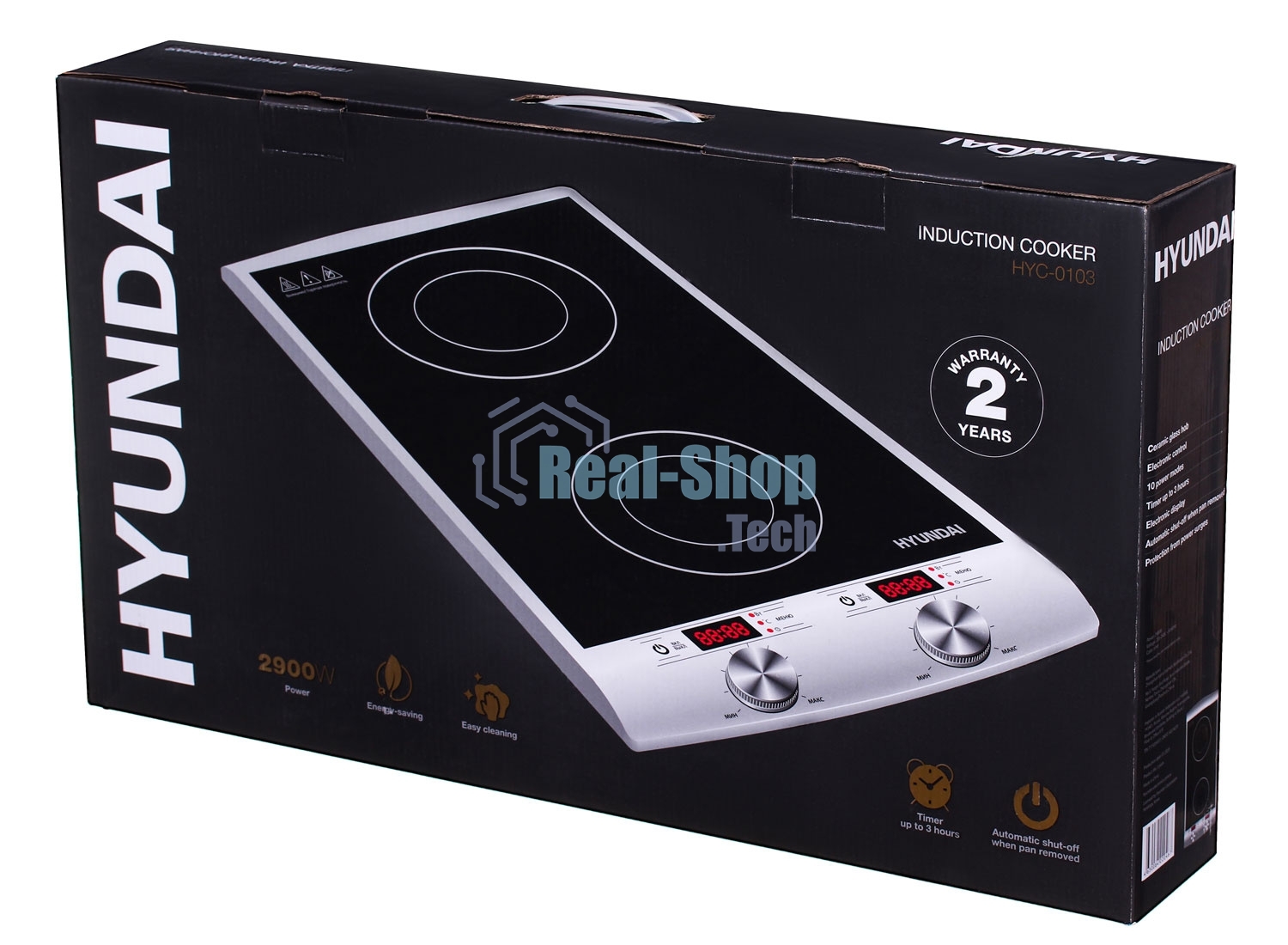 Плита настольная электрическая Hyundai HYC-0103 серебристый/черный стеклокерамика (настольная)