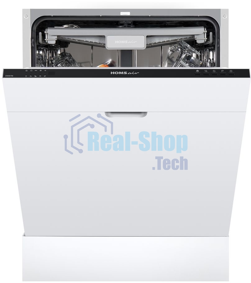 Встраиваемая посудомоечная машина HOMSair DW67M, черный, 59.8 см, 14 компл., 47 дБ, класс A++