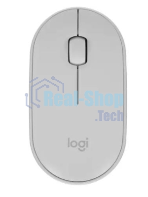 Мышь беспроводная Logitech Pebble M350 белый, 1000 dpi, радиоканал, Bluetooth, USB, кнопки - 3