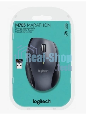 Мышь беспроводная Logitech M705 черный, 1000 dpi, радиоканал, USB, кнопки - 7
