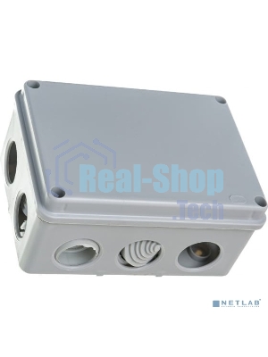 Коробка КМ41242 распаячная IEK UKO10-150-110-070-K41-55 для о/п 150х110х70 мм IP55 (RAL7035, 10 гермовводов)