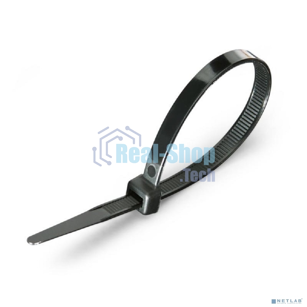 Нейлоновые стяжки FORTISFLEX КСС 5х350 черный 100 штук 49418