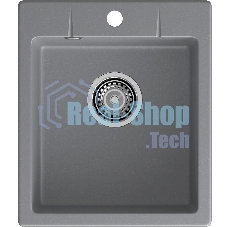 Мойка GRANFEST URBAN 242 1-чаша 420x490мм, монтаж: врезной, материал: кварц, темно-серый