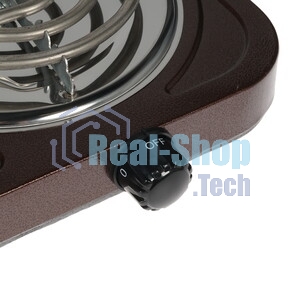 Плита настольная электрическая Centek CT-1509 Siberia коричневый, 2 кВт, ТЭН, конфорки - 2, эмаль, поворотные переключатели