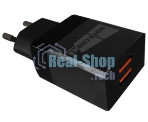 Сетевое зарядное устройство MORE CHOICE NC85a 1USB+1Type-C 3.0A PD 20W+QC3.0 Type-C Type-C, черный