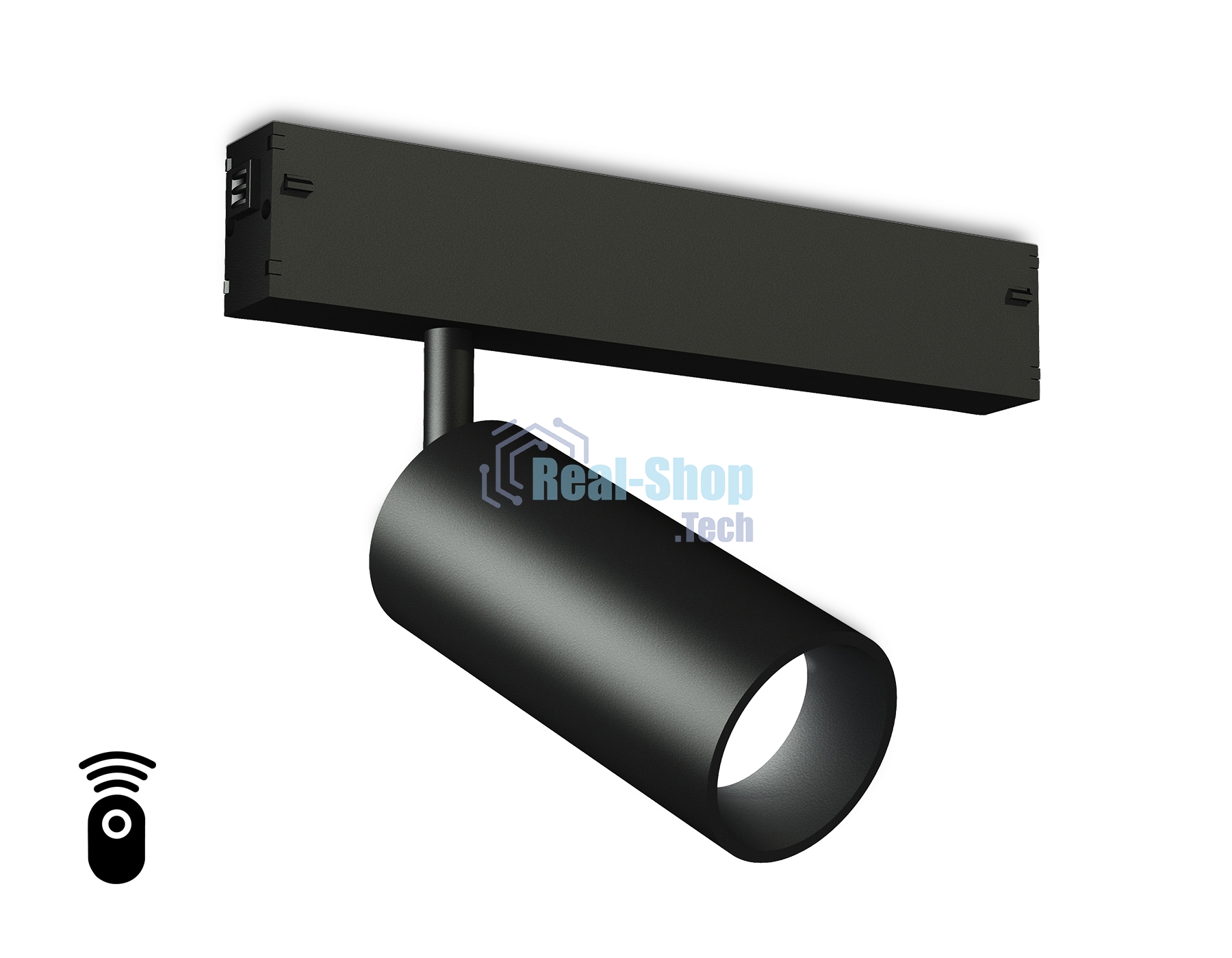 Управляемый светодиодный светильник для шинопровода Magnetic Ambrella light GL1212 BK черный IP20 12W 3000K-6400K 220V 36° D45*100 (Без ПДУ)