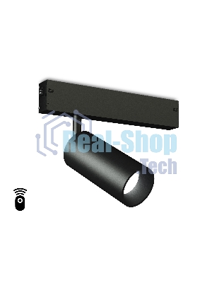 Управляемый светодиодный светильник для шинопровода Magnetic Ambrella light GL1212 BK черный IP20 12W 3000K-6400K 220V 36° D45*100 (Без ПДУ)