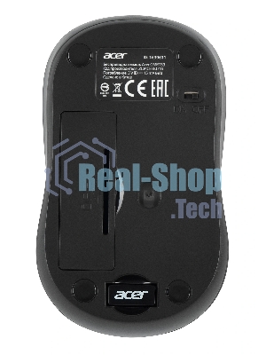 Мышь беспроводная Acer OMR133 черный, 1000 dpi, радиоканал, USB, кнопки - 3