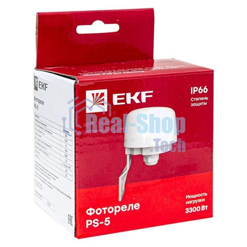 Фотореле EKF PS-5 15А 3300Вт IP66 PROxima fr-ps-5-15