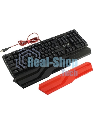 Клавиатура проводная A4 B975 механическая черный USB Gamer LED (подставка для запястий)