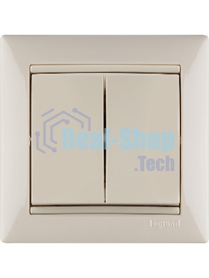 Выключатель Legrand 774305 Valena двухклавишный 10 AX(слоновая кость)