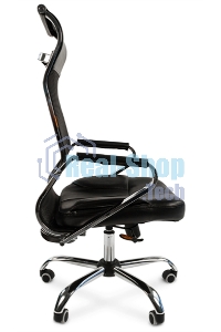 Кресло офисное Chairman 700 экопремиум черный/сетка н.м.