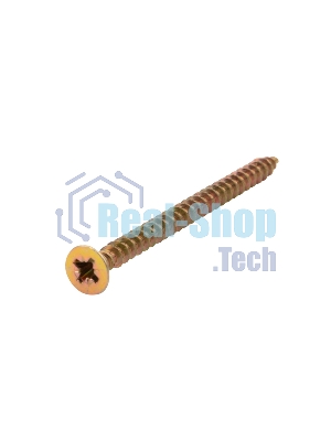 Саморез универсальный Kranz 5х70, желтый цинк, короб (100 шт./уп.)