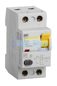 Выключатель дифференциального тока (УЗО) Iek MDV10-2-063-300 ВД1-63 2Р 63А 300мА ИЭК