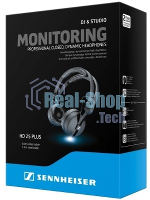 Проводные наушники Sennheiser HD 25 PLUS черный, накладные, Jack 3.5 мм