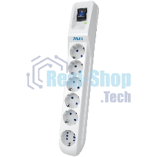 Сетевой фильтр Pilot L GP 6 розеток (5 евро + 1GP) 10 м/Surge protector Pilot L GP 6 outlets (5 EUR + 1GP) 10 m белый