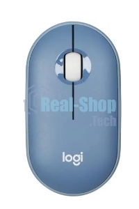 Мышь беспроводная Logitech Pebble M350 синий, 1000 dpi, радиоканал, Bluetooth, USB, кнопки - 3