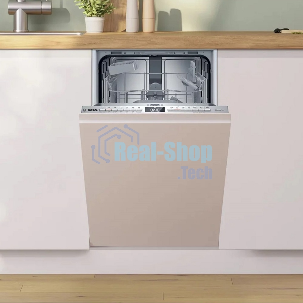 Встраиваемая посудомоечная машина Bosch SPV4HMX10E, серебристый, 44.8 см, 10 компл., 44 дБ, класс A++