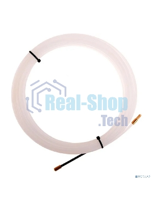 Протяжка кабельная Rexant (мини УЗК в бухте), 15 м нейлон, d=3 мм, латунный наконечник, заглушка