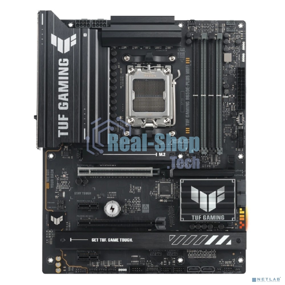 Материнская плата ASUS TUF GAMING B650E-PLUS WIFI, AM5, AMD B650, 4xDDR5, 4xSATA, 3xM.2, 1xPCIe 5.0 x16, 1xPCIe 4.0 x4, 2xPCIe 4.0 x1, 1xDisplayPort, 1xHDMI, 1x2.5Gb LAN, Wi-Fi 6E, Bluetooth 5.3, 1xUSB-C 20Gbps, 3xUSB-A 10Gbps, 6xUSB-A 2.0, 5x3.5 мм, 7.1,