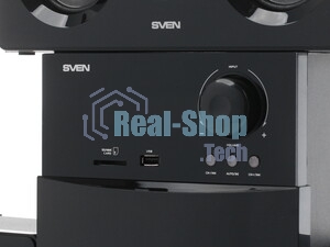 Аудиоколонки SVEN HT-210, черный, акустическая система 5.1, мощность (RMS):50Вт+5x15Вт, Bluetooth, Optical, Coaxial, FM-тюнер, USB/SD, дисплей, ПДУ