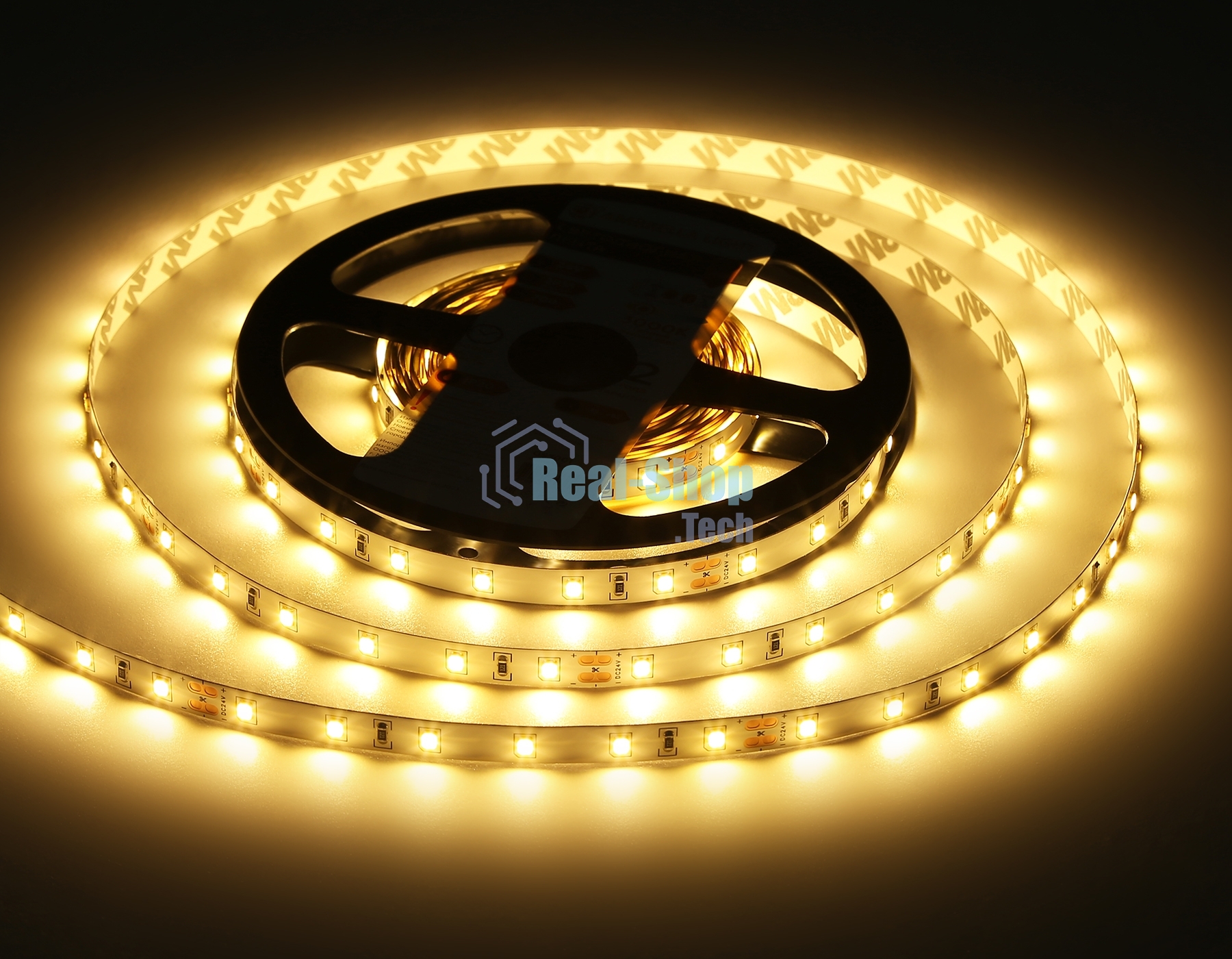 Светодиодная лента Ambrella light GS3001 2835 60Led/ 6W m/ 24V IP20 3000K/ 5000*8*1.2mm (2 конт.)