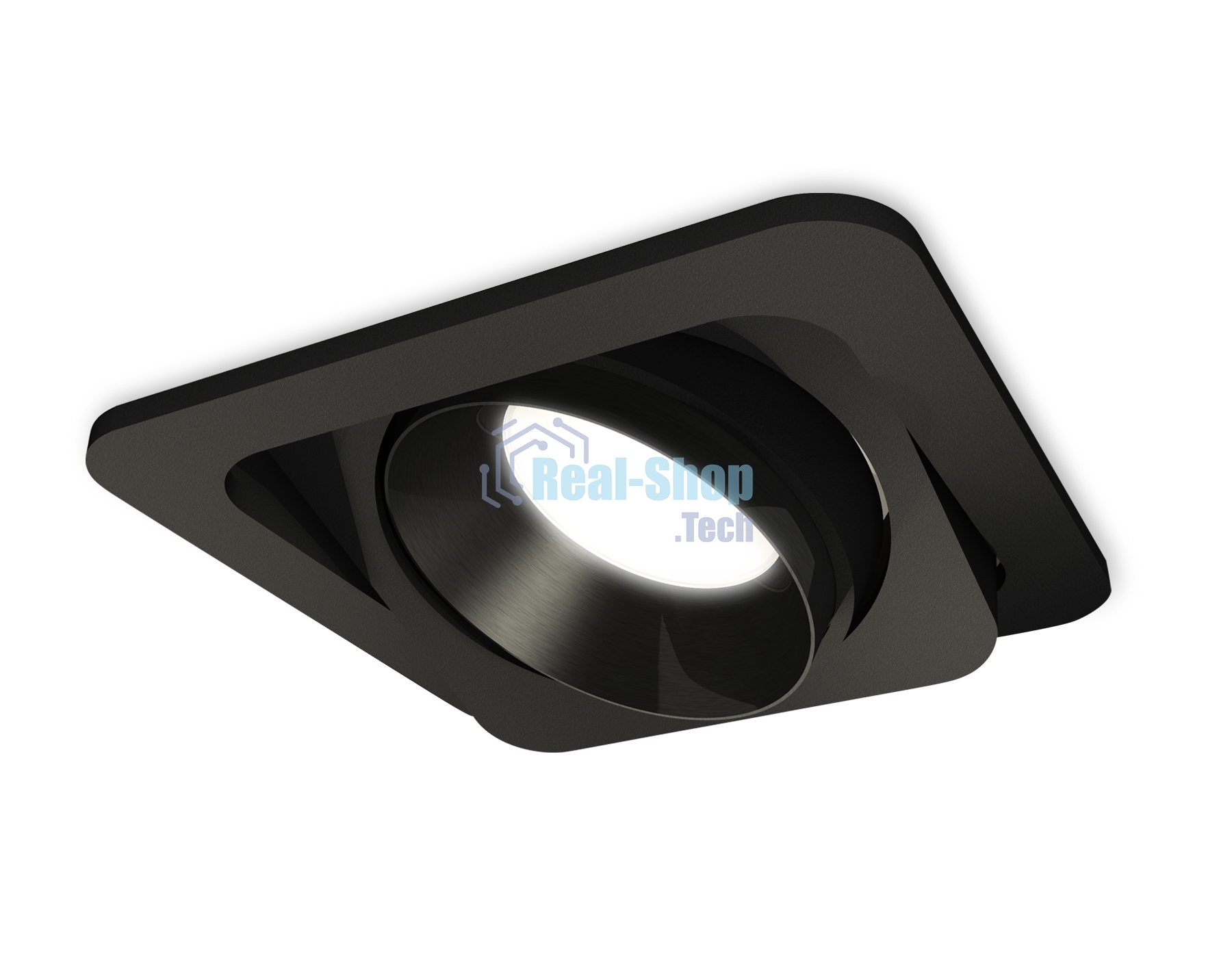 Комплект встраиваемого поворотного светильника Ambrella light XC7659021 SBK/PBK черный песок/черный полированный MR16 GU5.3 (C7659, N7031)