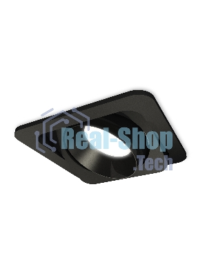 Комплект встраиваемого поворотного светильника Ambrella light XC7659021 SBK/PBK черный песок/черный полированный MR16 GU5.3 (C7659, N7031)