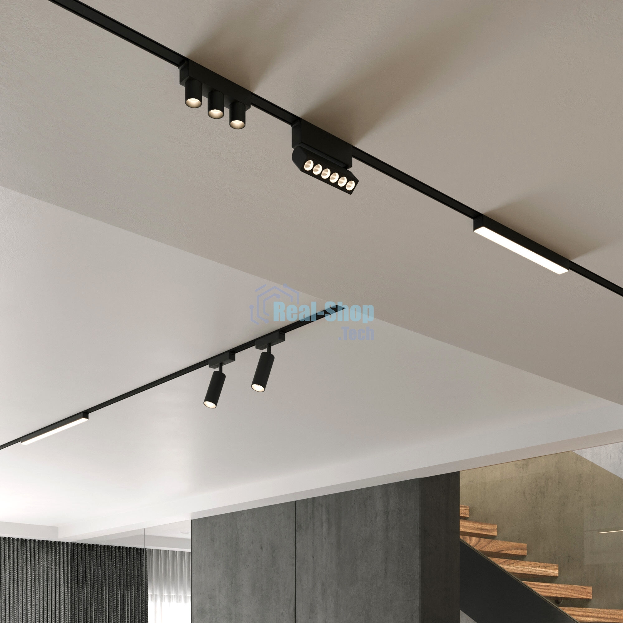 Трековый светильник Flat Magnetic 6W 4000K Alliet (чёрный) 85097/01