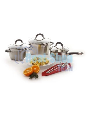 Кастрюля Rondell RDS-023 с\кр 18 см, (2,3л) Flamme (нерж.сталь 18/10,ручки из нерж.стали со вставкой силикон)