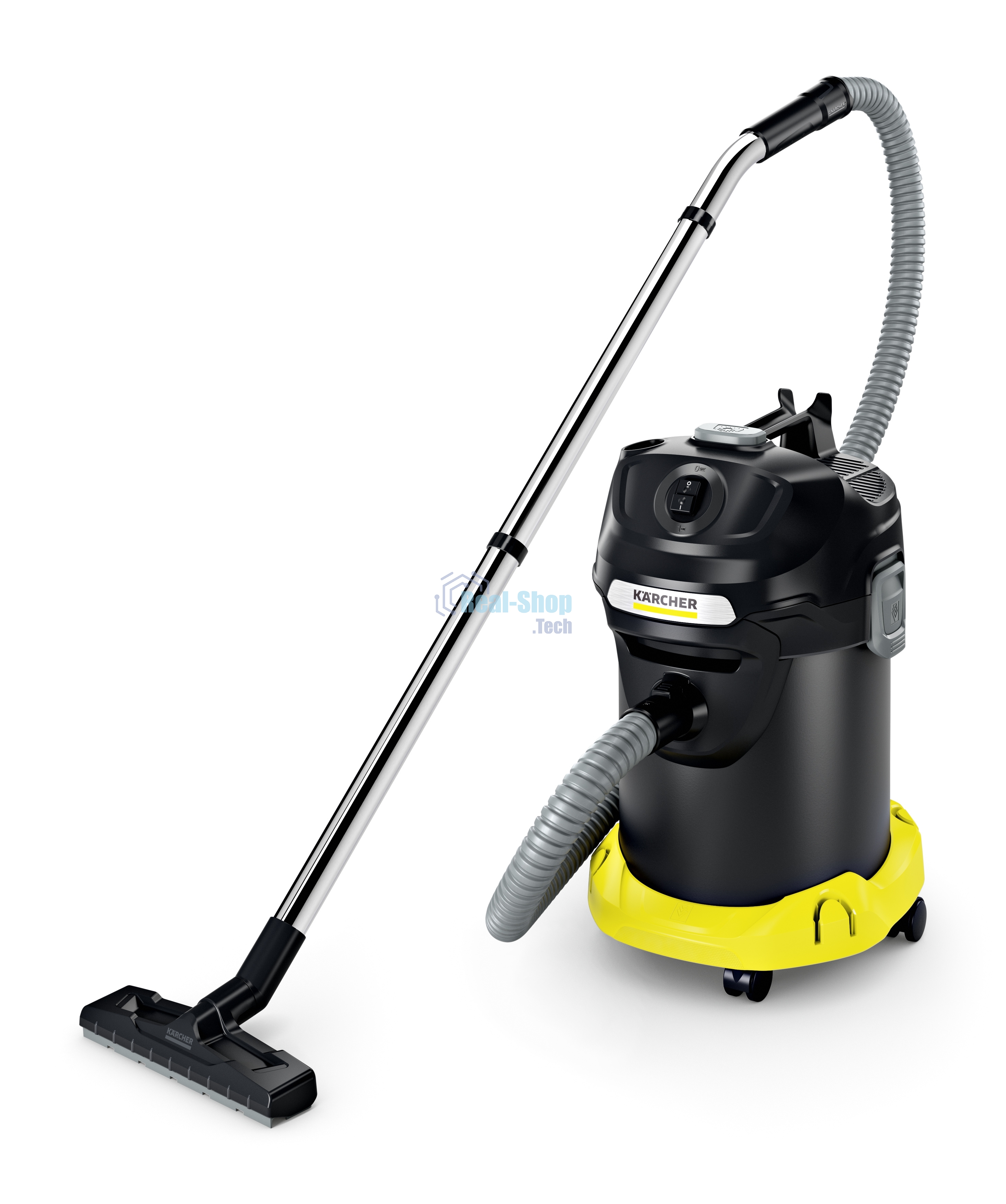 Пылесос Karcher AD 4 PREMIUM желтый/черный, 150/600 Вт, уборка сухая, пылесборник контейнер 17 л