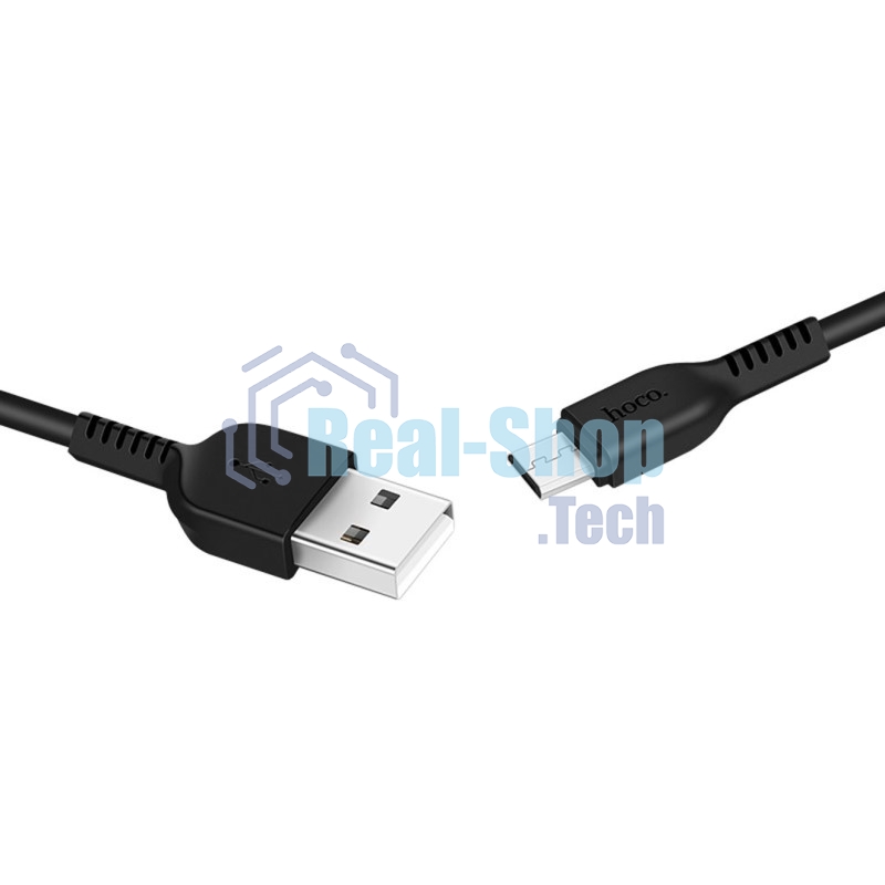 Кабель USB HOCO X20 Flash для Micro USB, 2.4А, 1.0м, черный