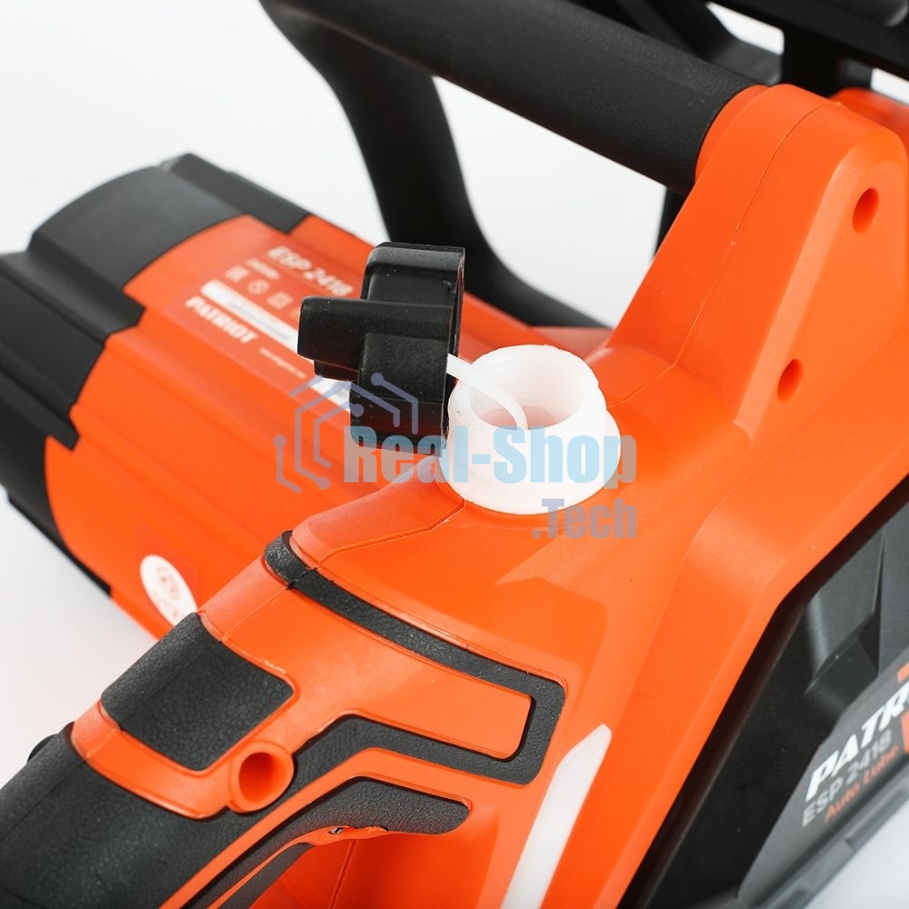 Пила цепная электрическая Patriot ESP 2418, 2400Вт, 18'/45 см, 3/8, 1,3мм 62 зв, плавный пуск, бесключевая натяжка цепи, термозащита