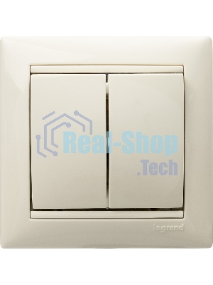 Выключатель Legrand 774305 Valena двухклавишный 10 AX(слоновая кость)