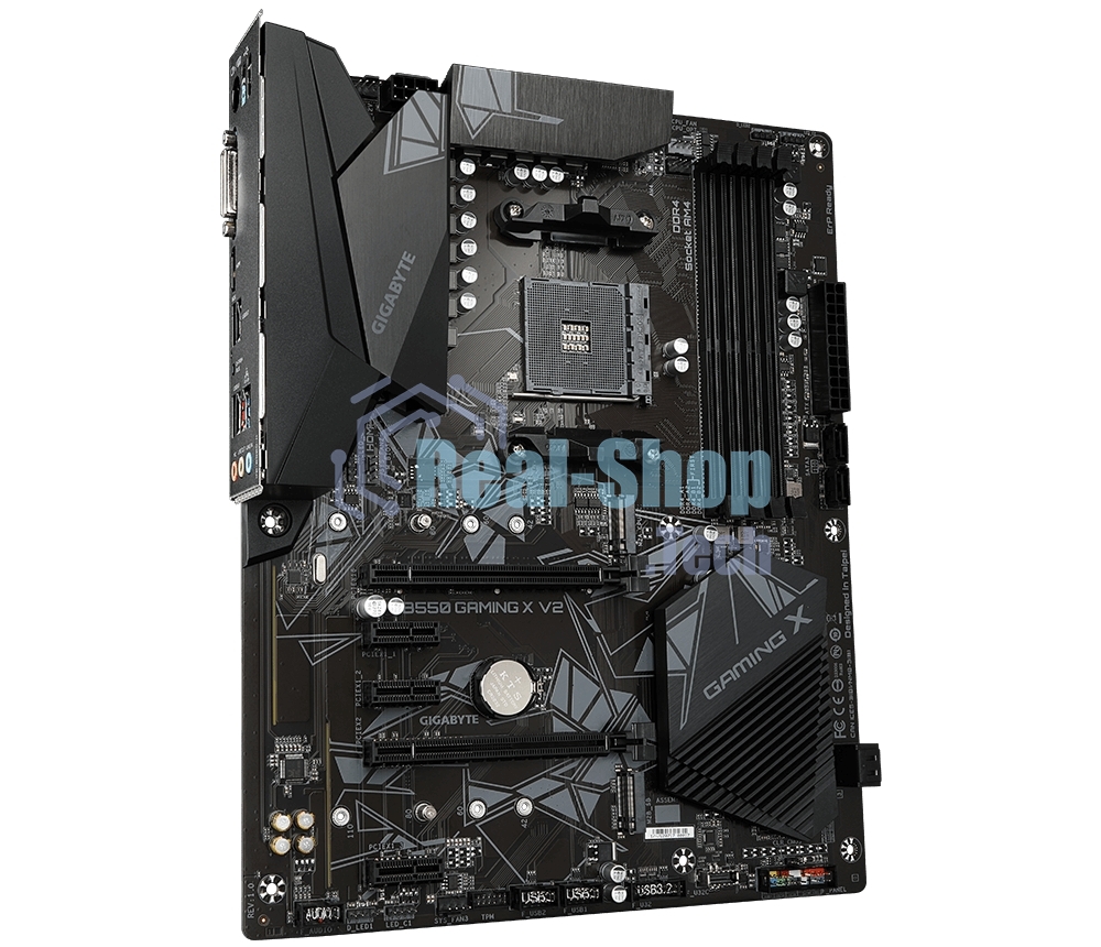 Материнская плата Gigabyte B550 GAMING X V2, AM4, AMD B550, 4xDDR4, 4xSATA, 2xM.2, 1xPCI-E 4.0 x16, 1xPCI-E 3.0 x2, 1xHDMI, 1xDVI-D, 1x 1Gb LAN, 1xUSB 3.2 Gen 2, 3xUSB 3.2 Gen 1, 2xUSB 2.0, 3x3.5 мм, 7.1, Standard-ATX