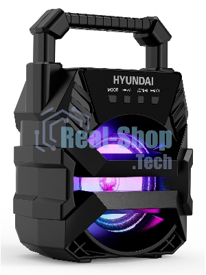 Колонка портативная Hyundai H-PS1000 черный 9 Вт 1.0 BT/USB 10м 500mAh