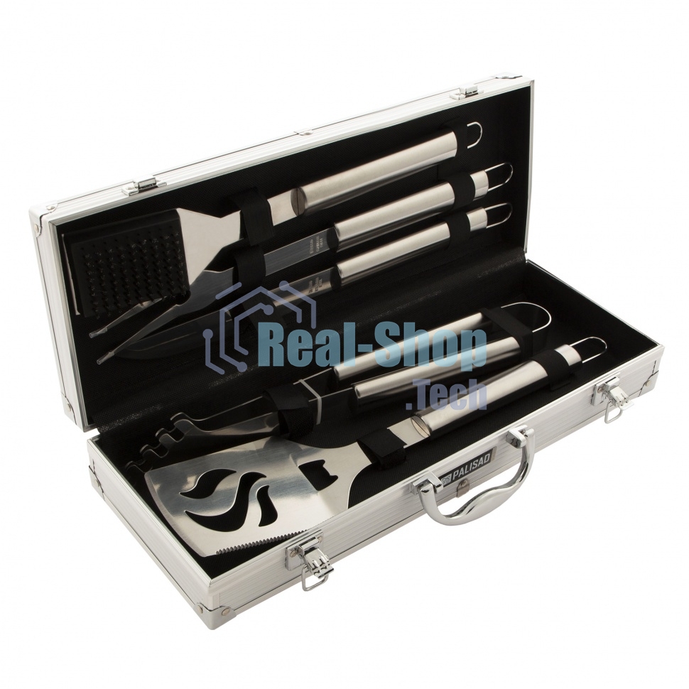 Набор приборов для барбекю 5шт в алюм.кейсе Camping Palisad