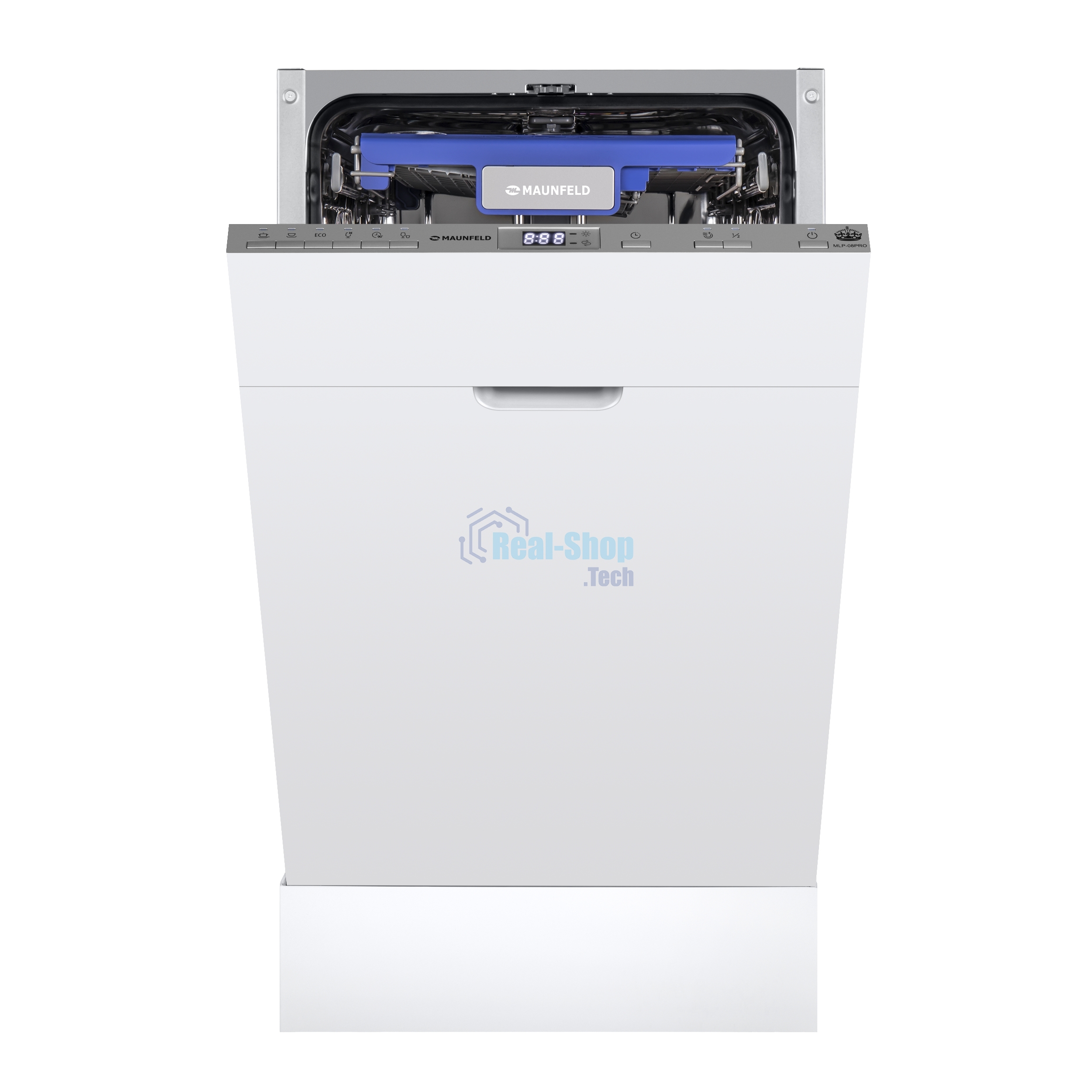 Встраиваемая посудомоечная машина Maunfeld MLP-08PRO, серебристый, 44.8 см, 10 компл., 47 дБ, класс A++