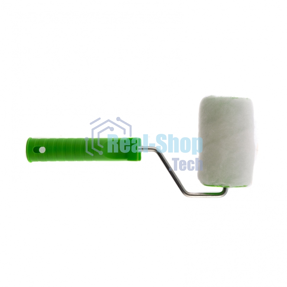 Валик Сибртех Искусственный мех с ручкой, 100 мм, ворс 15 мм, D 48 мм, D руч. 6 мм, полиэстер