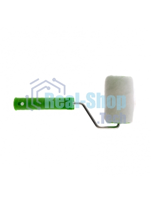 Валик Сибртех Искусственный мех с ручкой, 100 мм, ворс 15 мм, D 48 мм, D руч. 6 мм, полиэстер