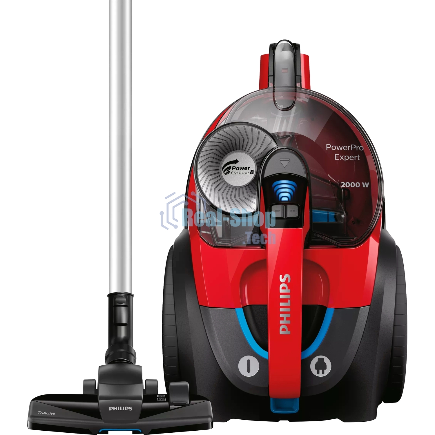 Пылесос Philips FC9728/01 красный/черный, 420/2000 Вт, уборка сухая, пылесборник контейнер, 2 л